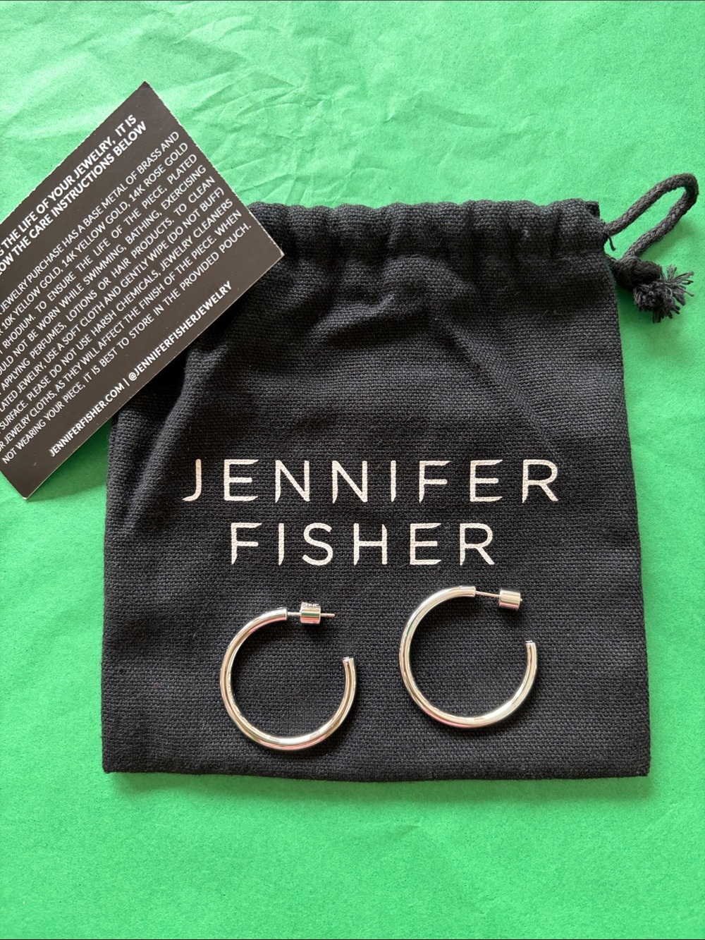 Jennifer Fisher Silver Open Hoop Earrings